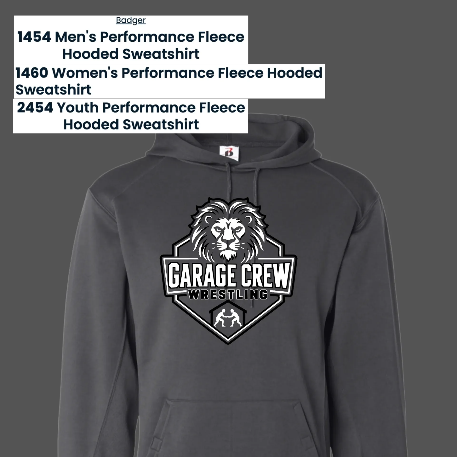 Badger Performance Hoodie - Graphite (YXS)